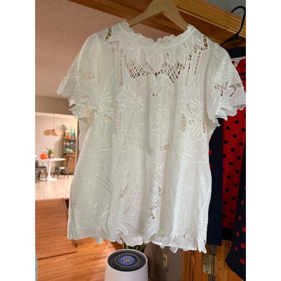 Sundance Ayre white top NWT womens L - Picture 1 of 10